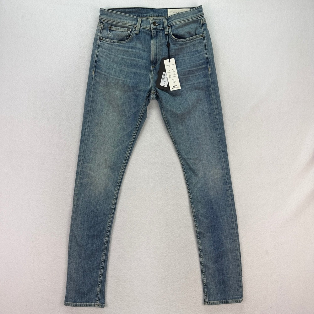 NWT Rag & Bone Aero Stretch Fit 2 Slim Jeans Wilson Blue 30x32